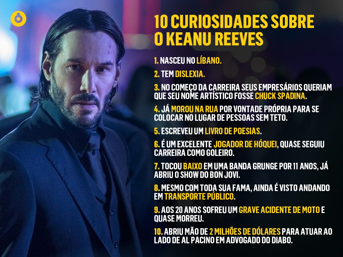 Space Brasil on X: Constantine, Neo, John Wick e muitos outros, o imortal  Keanu Reeves completa 54 anos hoje, conheça algumas curiosidades sobre esse  atorzão da porra!  / X