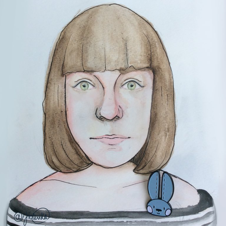 Kneecoalll's tweet photo. Aaa water colour painting I did of @KaseyTheGolden ft my adorable Hatch pin :D I’m not very experianced with water colours ;; but I hope you like it x3 https://t.co/969wMhARkf