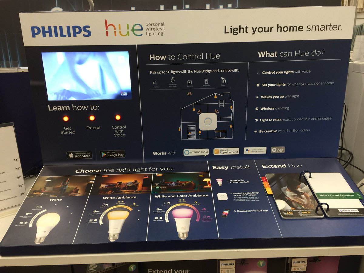 ReneJVega's tweet image. When in @BedBathBeyond pick the @Philips lighting system that’s right for your home. #philips #lightsystem #hue