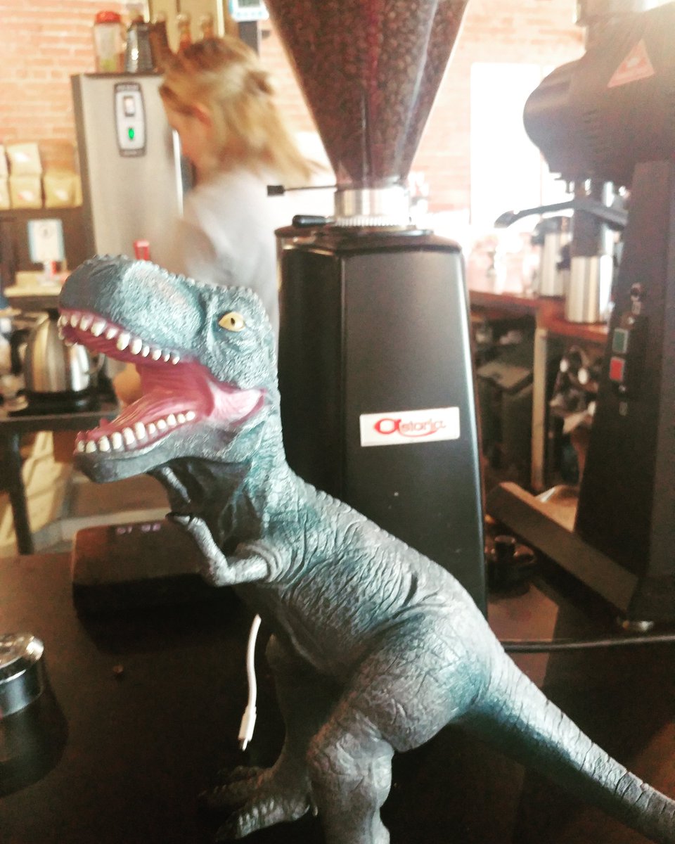 Coffeeasaurus's tweet photo. Went to @operahousekc &amp; @PTsCoffee in the Crossroads today. Brought a book to read in case everyone else was on their phone. They were. It's a good book. 😊 Dear Rachael Maddow by @adriennekisner

#KansasCity #kcmo #morningcoffee #coffeeasaurus https://t.co/gcxIy0EICn