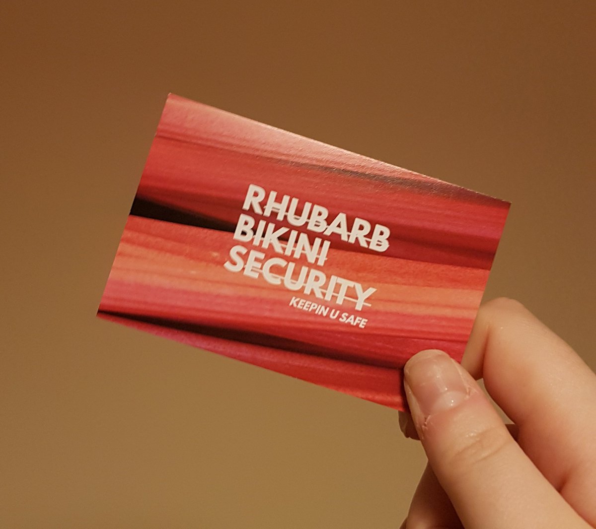 MegLeRiche_'s tweet photo. So happy to always have Rhubarb Bikini around to keep me safe!! (and I know what you're gonna ask, it's pronounced Ryan!) @joelycett https://t.co/XmFdQlbOlj
