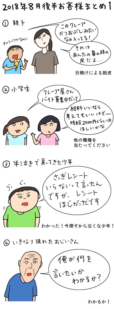 突っ込みどころ満載ｗｗクレープ屋で働く私の遭遇した気になるお客さんたちｗｗ