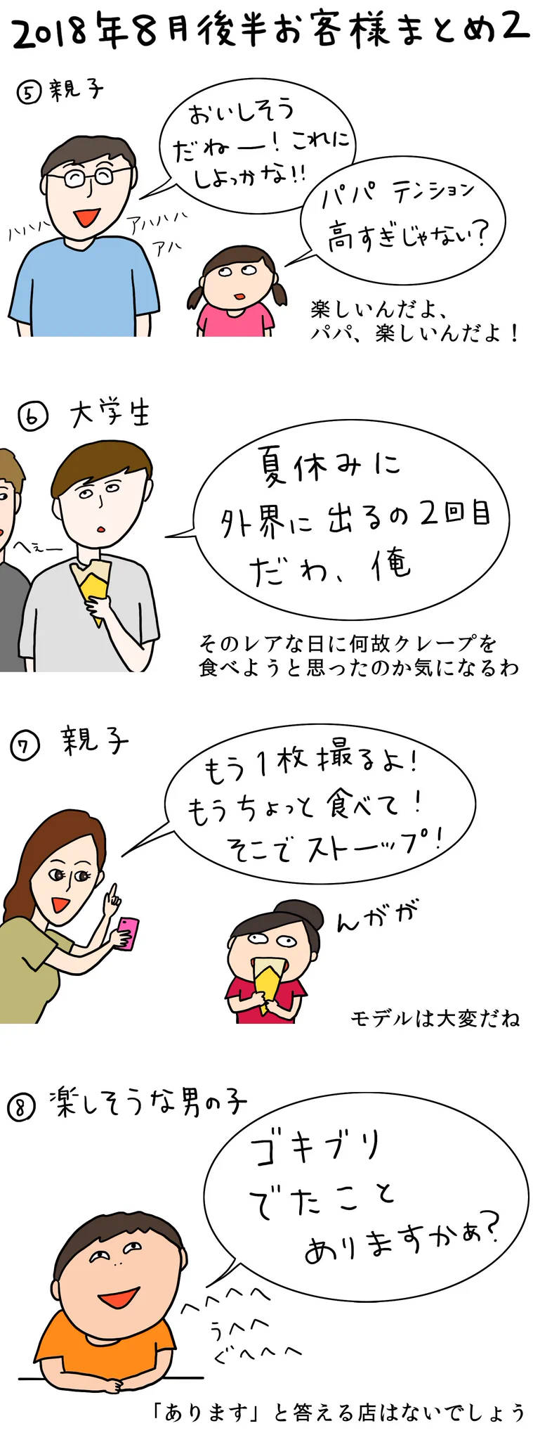 突っ込みどころ満載ｗｗクレープ屋で働く私の遭遇した気になるお客さんたちｗｗ