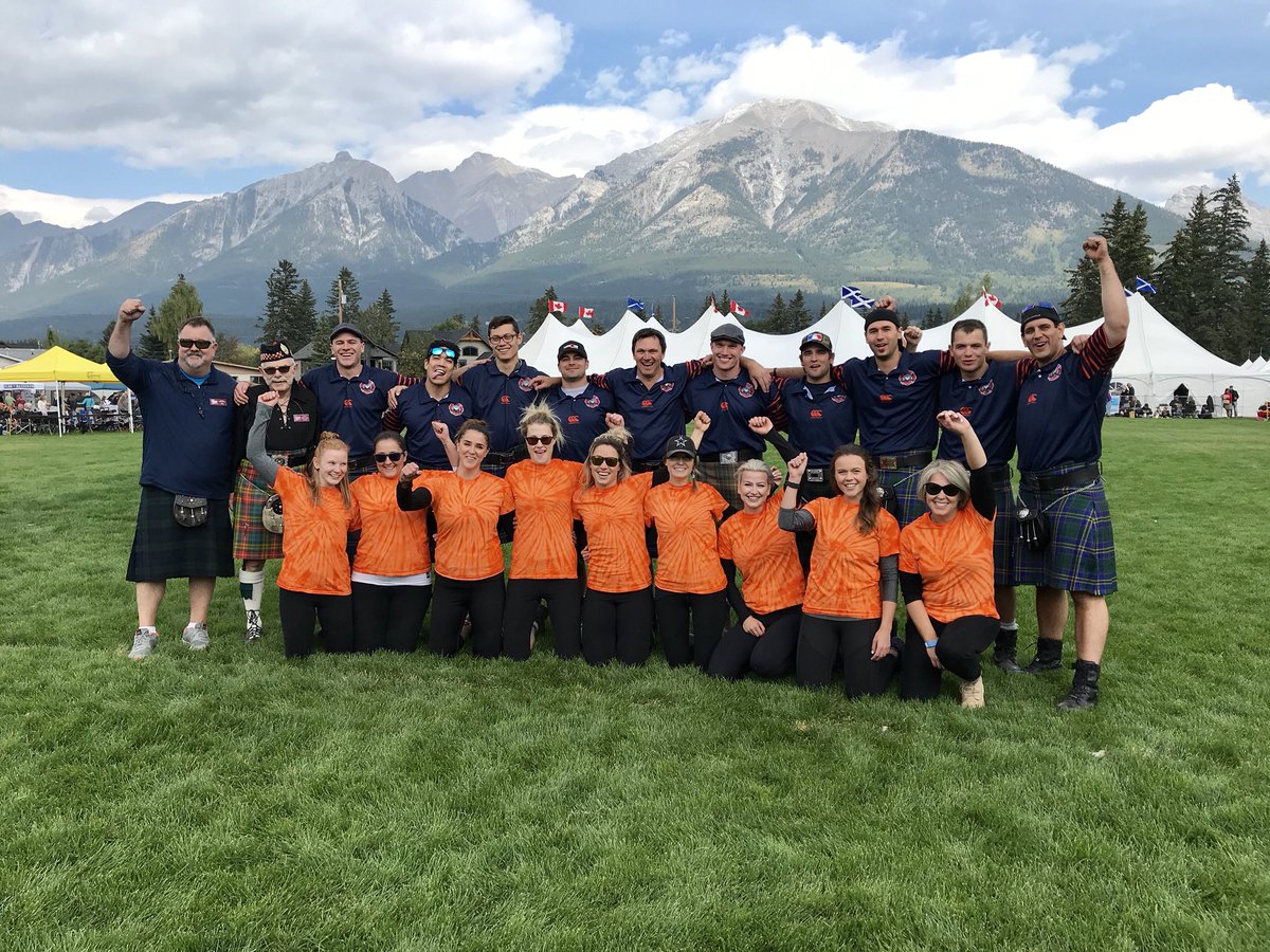 Happy Tug O’ War winners. 
Pipe Tuggets
Pipe Tuggers
.
.
.
#canmorehighlandgames #canmoregames2018 #canmore #alberta #tourismalberta #tourismcanmore #travelalberta #pipebands #celticculture #scottishculture