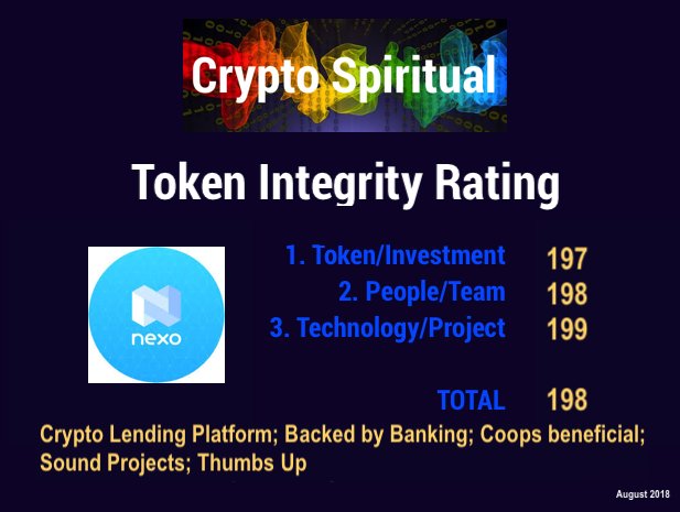 CryptoSpiritual's tweet image. New #CryptoSpiritual Integrity Rating Available! #CryptoTokenRating for #NEXO - explanation in #CryptoSpiritualEnergyUpdate : youtu.be/wEhqBTvaZWw