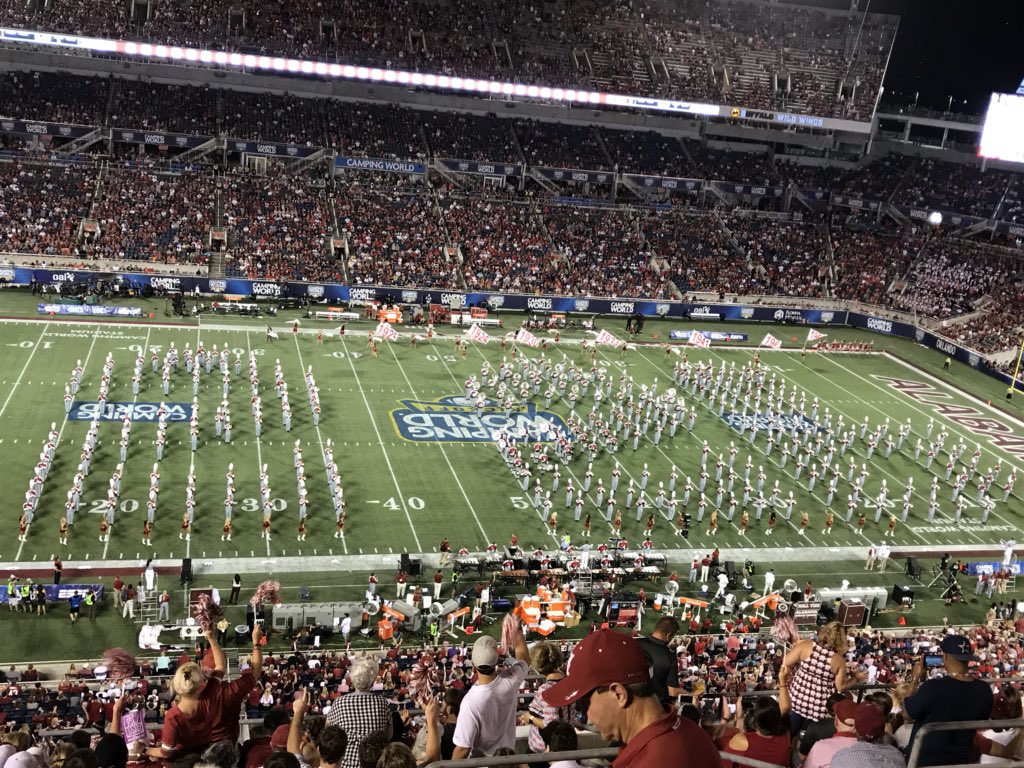 SECNetwork's tweet photo. Alabama's band spelled out 2nd &amp; 26 during last night's halftime show 👀 

(via @Rbware9) https://t.co/TzGNxNcBZU