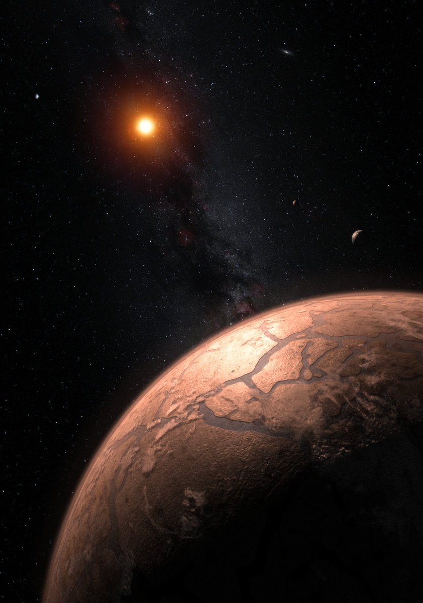 ESO_Spain's tweet photo. Esta impresión artística muestra varios de los planetas que orbitan alrededor de la estrella enana ultrafría TRAPPIST-1. Crédito: @ESO / M. Kornmesser https://t.co/UmtfaHMYYF https://t.co/ICS7cHhEiH