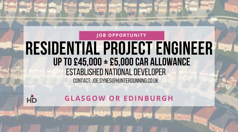 Residential Project Engineer Job in Glasgow or Edinburgh - ow.ly/gAGk30lCgnl #ProjectEngineerJobs #PropertyJobs