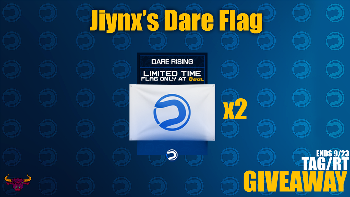 itsJiynx's tweet image. GIVING AWAY 2 DARE FLAGS ! 

RT/TAG A FRIEND 

Make sure to follow @DareRising
and @OfficialEGL

More ways to enter here gleam.io/competitions/h…

Goodluck !