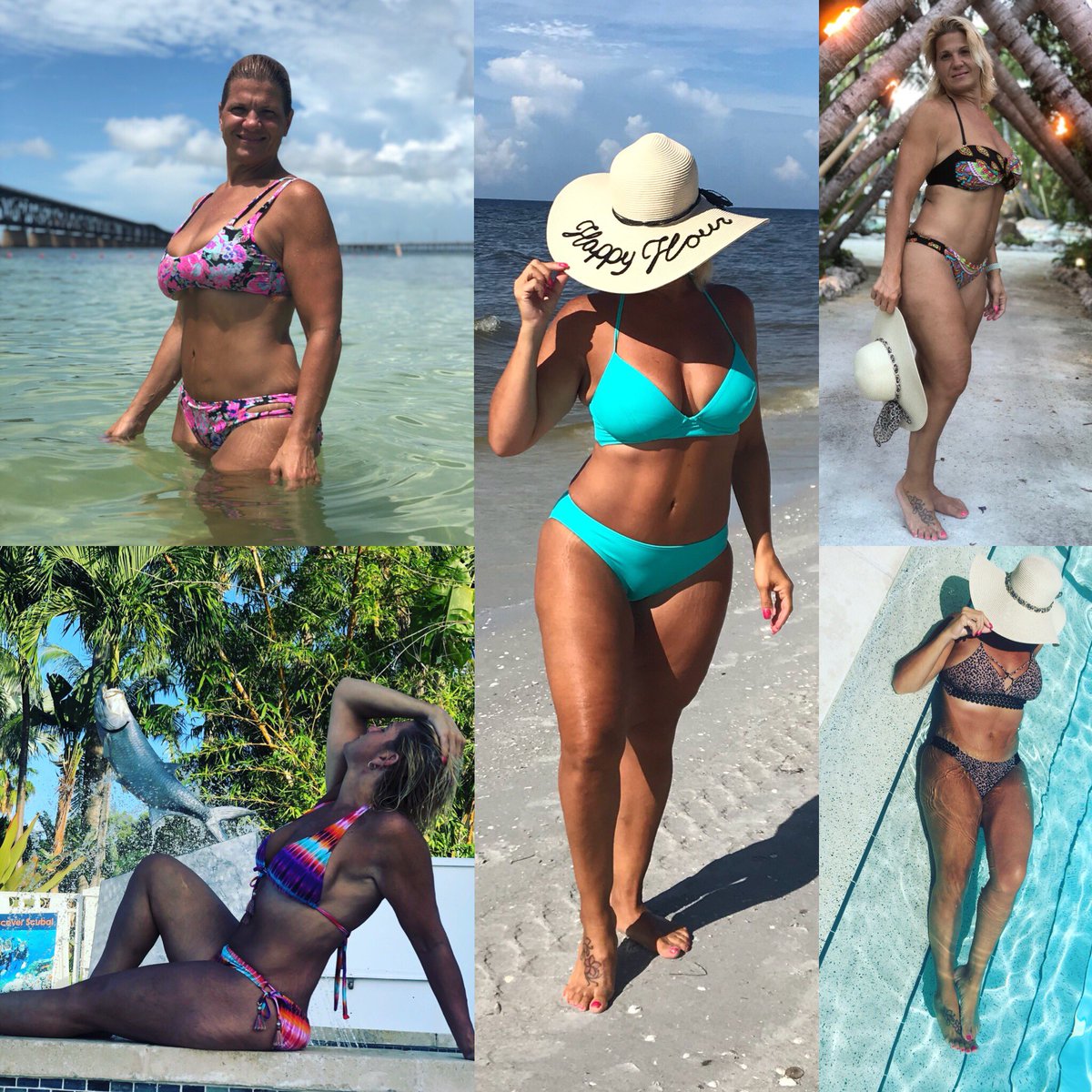 deanask8te's tweet photo. Love my bikini!  Proud I can rock it at 47!!!  #blondie #beachbaby #gunnisonbeach https://t.co/ob89Xb8tLU