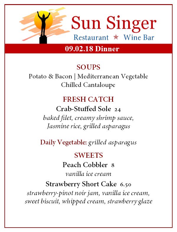 Sun_Singer's tweet photo. Let Sun Singer do the work for you this Labor Day weekend....Crab Stuffed Sole on special tonight! #cu4dinner #chambana #eatsunsinger #drinksunsinger #eatlocal #drinklocal #eatcu #drinkcu https://t.co/5bHUJZmDTC