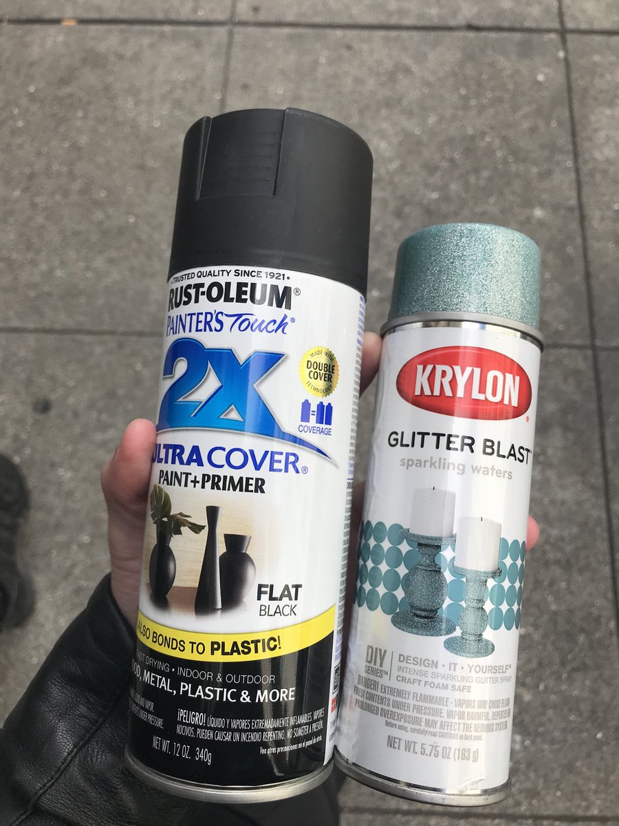 isis osiris agora lovecruft (they/them) on X: @carolinesinders @evacide oh  have you seen the krylon glitter spray paint? it also comes in black and it  works really well  / X