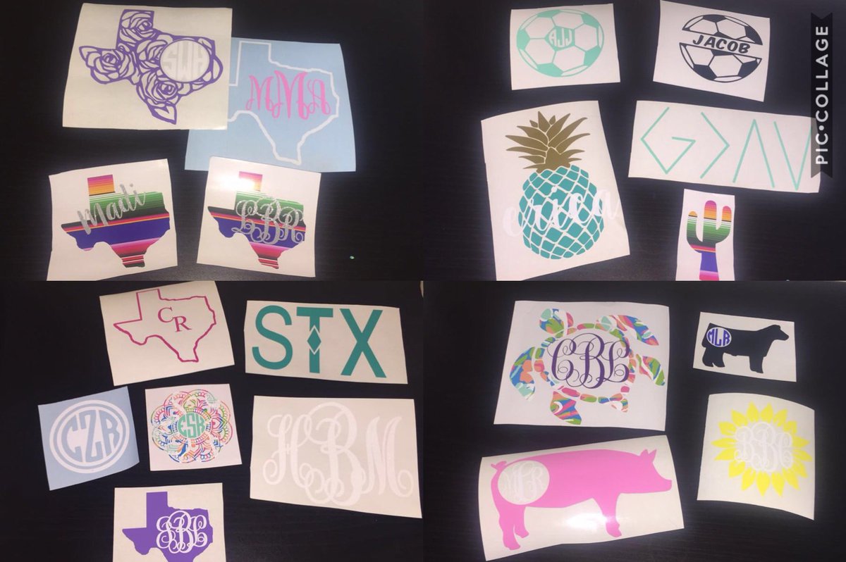 Txvinylco's tweet photo. BACK IN BUSINESS GIVEAWAY! RT this to win a FREE decal of your choice! Two winners will be chosen on Tuesday (9/4) at 6pm. Good luck y’all! https://t.co/gknbKJfVOo