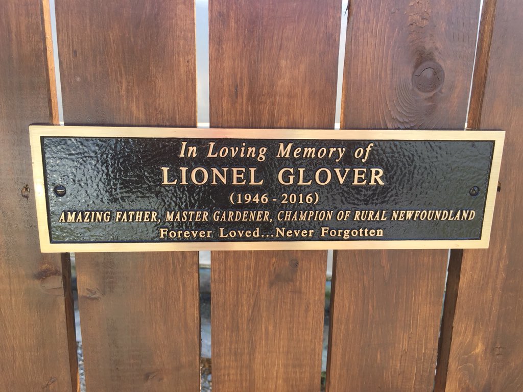 SoniaGlover9's tweet photo. So proud today to add a memorial chair to the grounds of Beauty of Flowers Nursery in honor of our amazing father. A tribute to his hard work and passion for #horticulture and rural NL that can be enjoyed by customers for years to come. #LovedForever #Family #BuyLocal #HareBay https://t.co/gISChtaPnz
