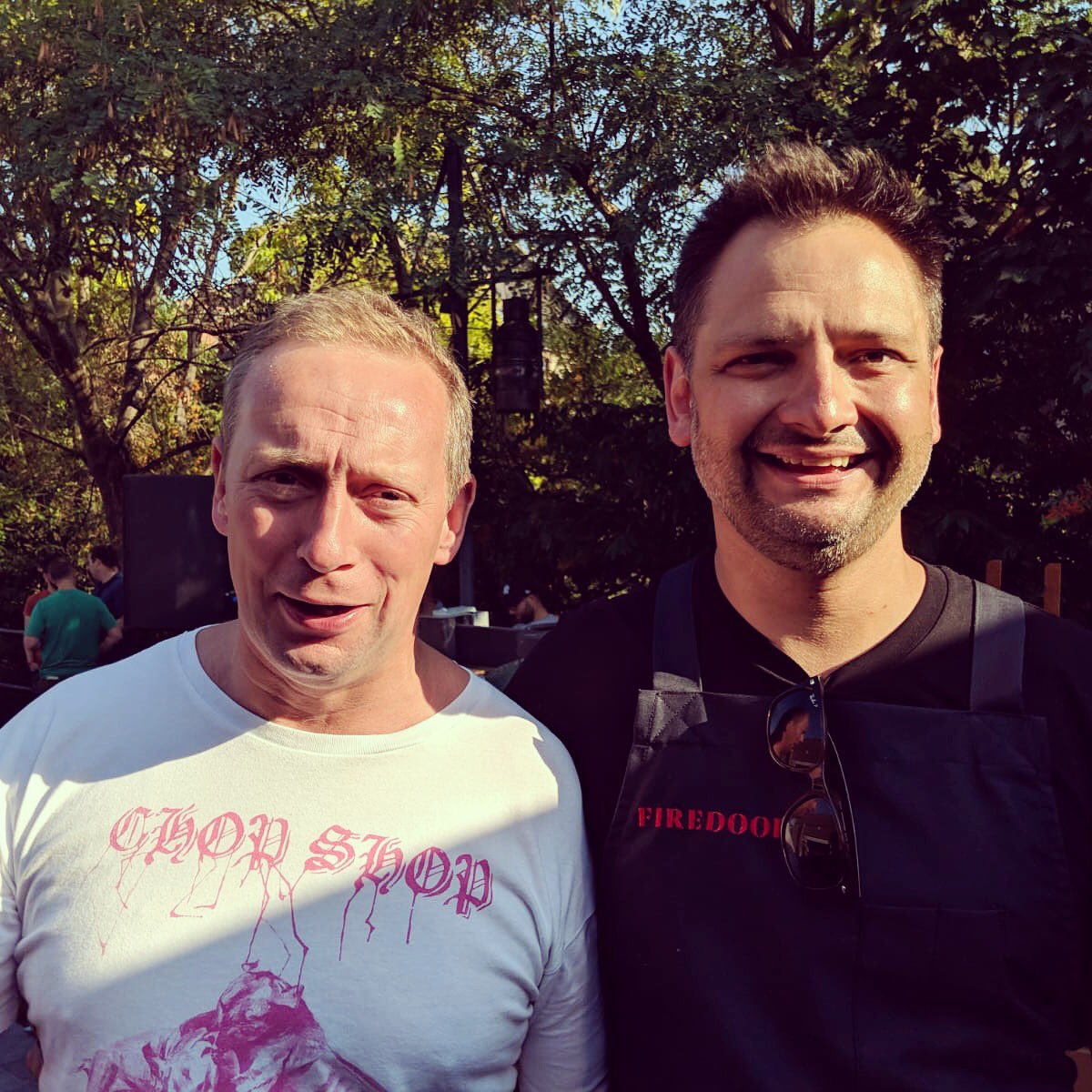 UptonsButchers's tweet photo. Lennox Hastie super interesting guy talking live fire cooking, from fire door Sydney, thank you for answering some of my life time Bbq questions.#BBQ #Meatopia2018 #firedoor #topguy https://t.co/jtBuMIsvtJ