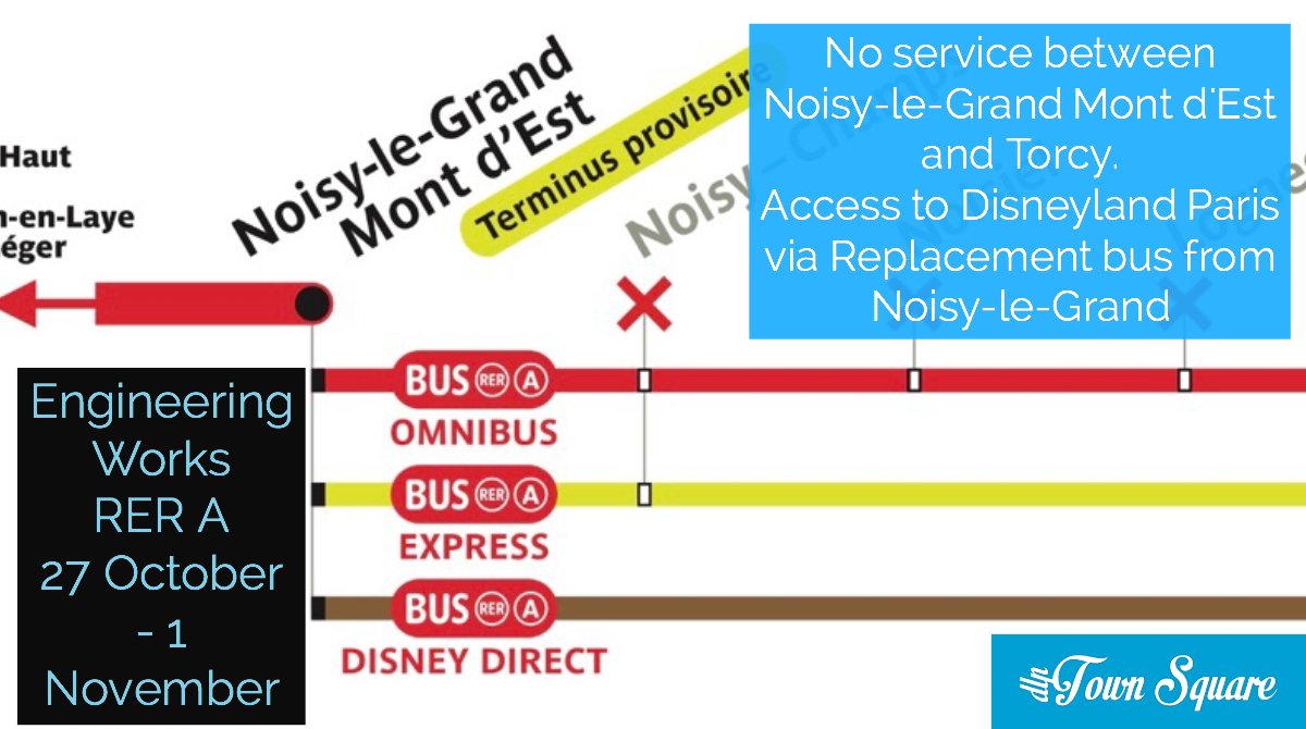 Dlp Town Square The Paris Disneyland Paris Rer A Guide Has Now Been Updated With Everything We Know So Far About The Autumn 18 Engineering Works I Ll Keep Updating