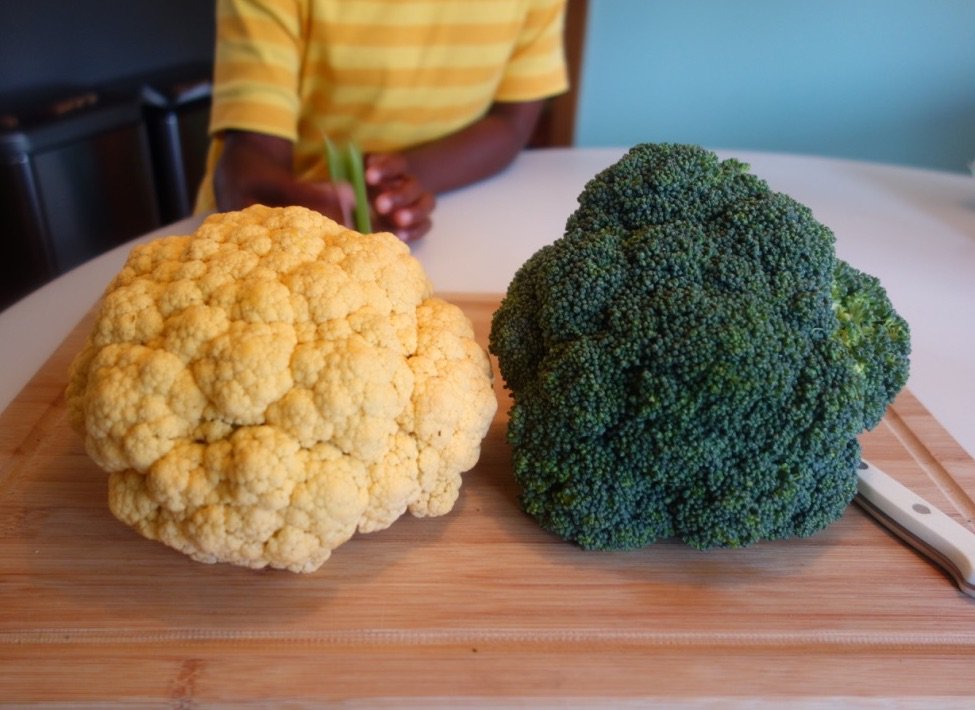 Sunday prep. Two of my favorite veggies. Broccoli: for Creamy Broccoli Soup (non-dairy) from my Essential Thyroid Cookbook. Cauliflower: tomorrow’s breakfast (cauli fritters). #thyroid #hashimotos #dontfearthegoitrogens #anticancer #essentialthyroidcookbook