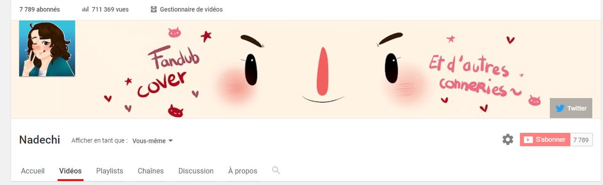 xNadechi's tweet image. J'ai remis à neuf ma chaîne youtube ! ;) dites moi ce que vous en pensez !