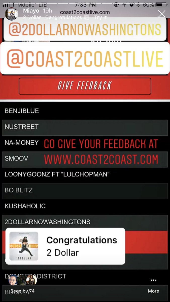 Nowashingtons's tweet image. Go vote for 2dollarnowashingtons
Help us run it up #Coast2CoastLive
c2clive.us/Fg8i2M