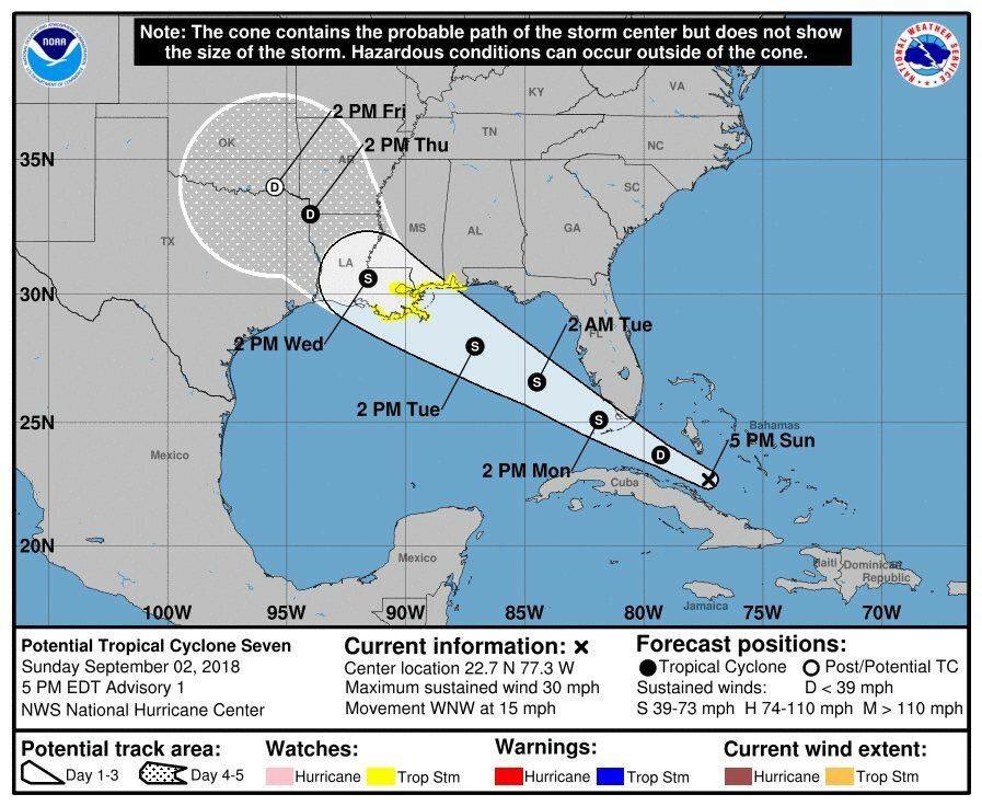 TangiOHSEP's tweet photo. {UPDATE} 
Potential Tropical Cyclone 7
Here’s an updated cone forecast. #GetAGamePlan https://t.co/9tCiCZPC1l