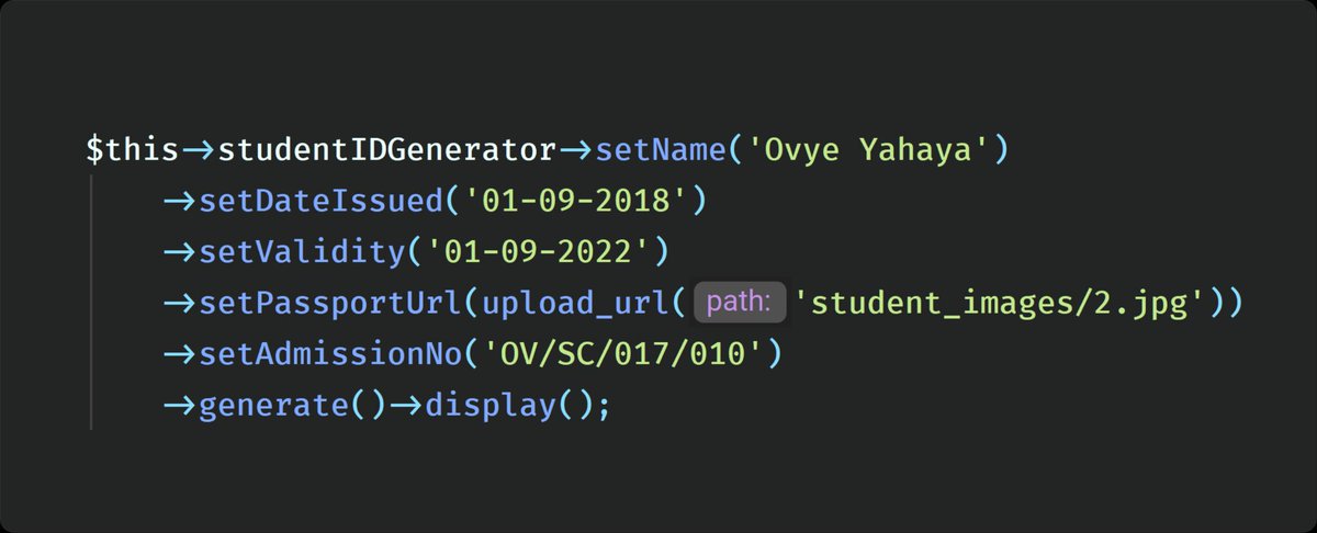 josiahoyahaya's tweet image. Built a simple Card or Tag generation library and implemented with codeigniter and Laravel today. The library has final methods to display, get url/path and download the generated card immediately. Hoping to release this soon. #Coderatio @php_net @phparewa @laravelnews