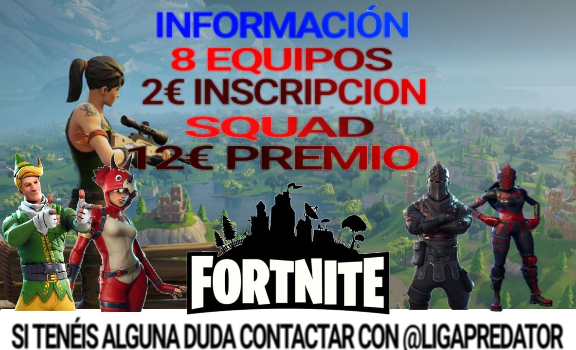 LIGAPREDATOR_'s tweet photo. ✨🏆¿QUERÉIS ENTRAR EN UN TORNEO DE FORTNITE CON BUENA ORGANIZACION Y BUEN SOPORTE?
ESTE ES VUESTRO TORNEO POR SOLO 2€ OS PODÉIS LLEVAR UN PREMIO DE 12€🏆✨

ESTOS SON LOS REQUISITOS
👉DAR RT Y MG A ESTE TWEET
👉 SEGUIR A @LIGAPREDATOR_
👉SEGUIR A @TeamPredator_ https://t.co/ubIn9c0UBj
