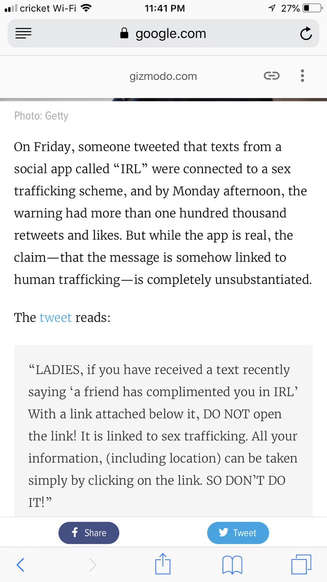 HaleyRay67's tweet image. Y’all it’s a false statement!!! You’re safe. Don’t freak out over. People will say anything for attention. It’s just an app that everyone is getting spam texts from basically. Nothing to worry about but also do be safe because sex trafficking isn’t a joke but this isn’t real