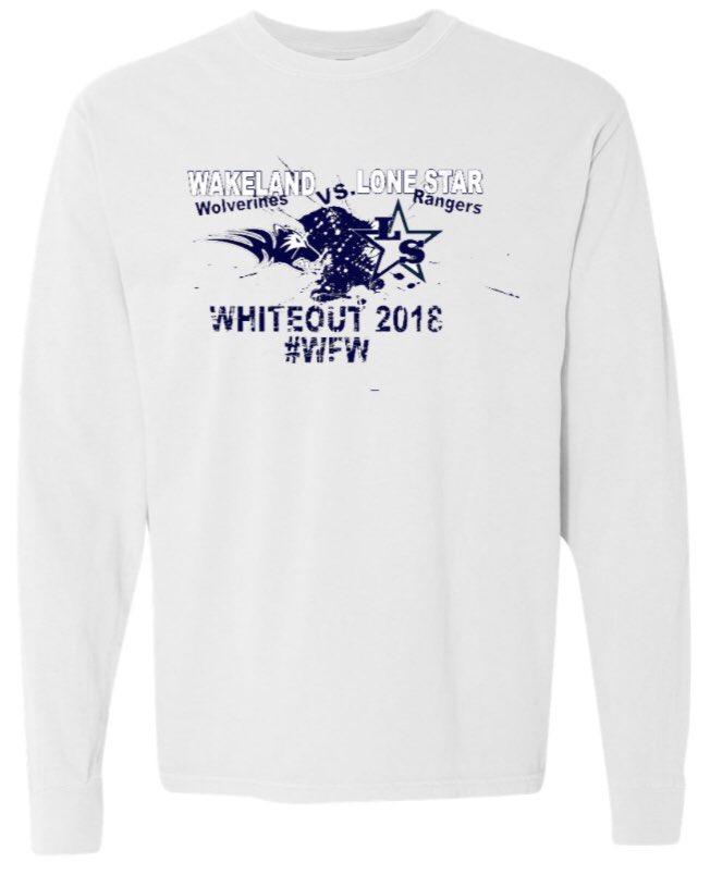 WAKEbarstool's tweet photo. ⚪️ATTENTION⚪️ October 5th. Mark your calendars for Wakeland vs Lone Star at The Star. We need your help to white out our entire side, which includes students, parents, siblings, and staff. Get your Official Whiteout shirts NOW before it’s too late!!!
https://t.co/YHotCKXmEE https://t.co/WbB6kUICE0