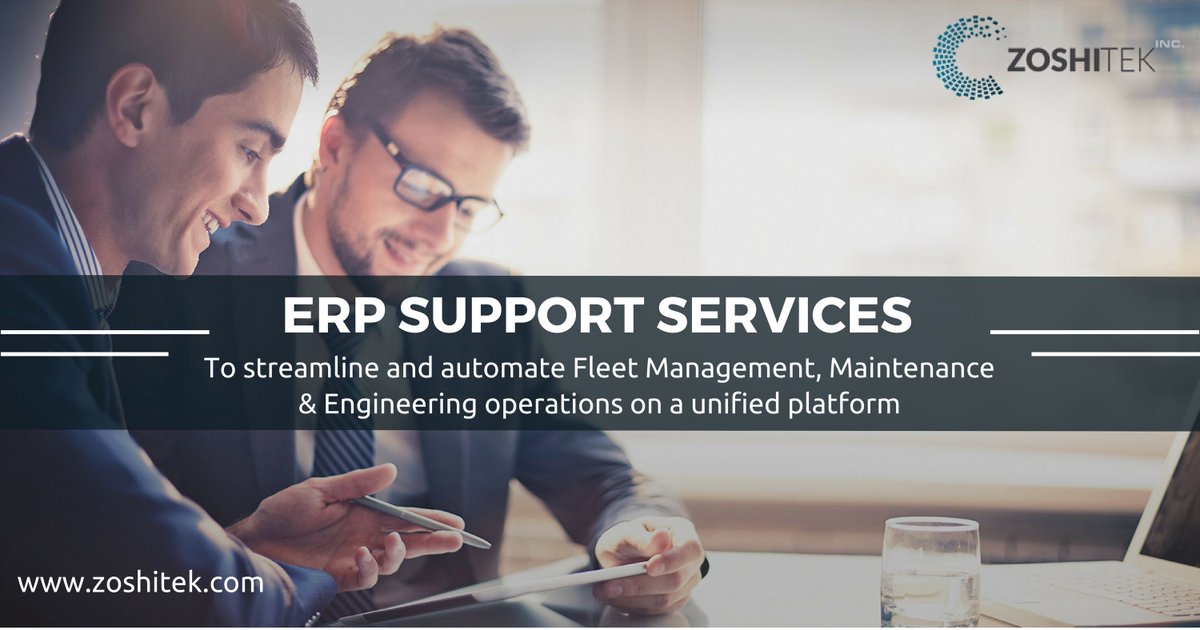 zoshitek's tweet image. Not Satisfied by your current #ERPService Provider?
ZoshiTek handles matters efficiently without making way for clients to become demoralized.
More Info @ buff.ly/2wuFnDj 
#ERPSupportServices #EnterpriseResourcePlanningSoftware #ERPSolutionProviders #EnterpriseResource