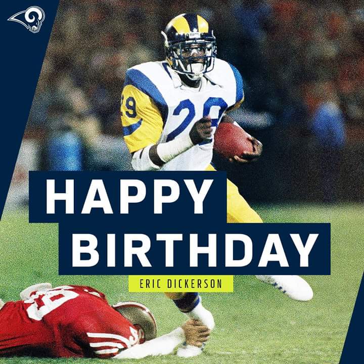 HAPPY BIRTHDAY to Pro Football Hall of Fame RB Eric Dickerson! 