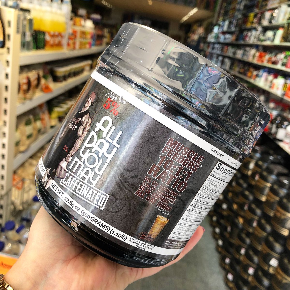 fitcookieuk's tweet photo. ☺️ the wait is over ... new @5PercentNutri all day you may caffeinated in vanilla iced coffee is now available in #Reading store!! Grab your favourite tub for only £29.99 #VitaminShopRG https://t.co/0haA0dsIXP