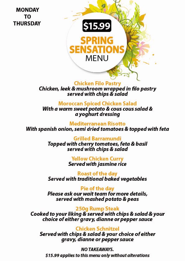 vicki_woods_au's tweet image. Our new $15.99 #springsensations Mon to Thurs kicks off today! Available l7nch &amp;amp; dinner. Hope to see you soon!