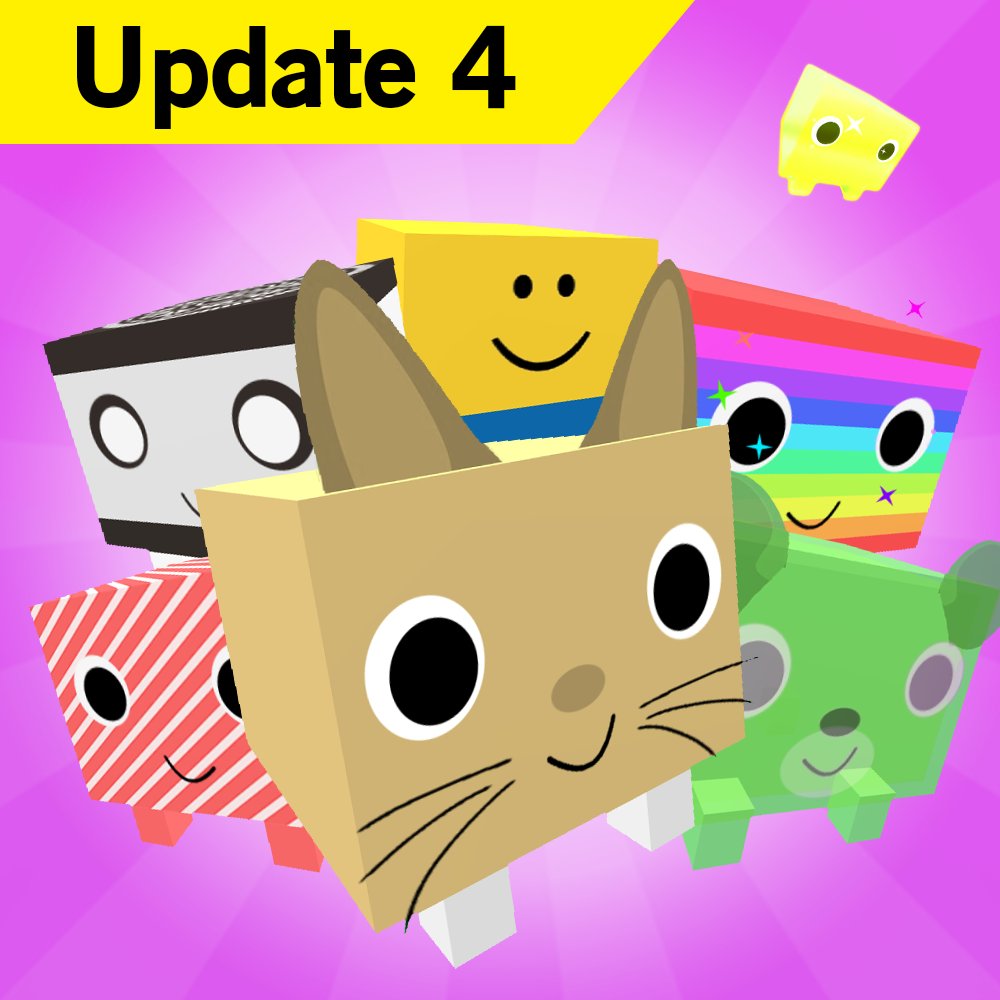 Big Games On Twitter Update 4 Is Out For Pet Simulator Includes Candy Area Pets And Egg Random Egg Gold Pets Got A Makeover