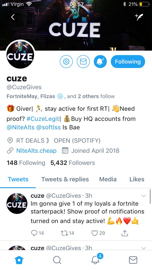 fnaccplugs's tweet photo. @CroZexGaws @FortniteMay @CuzeGives @ItzW0lf https://t.co/pL347xKVlF