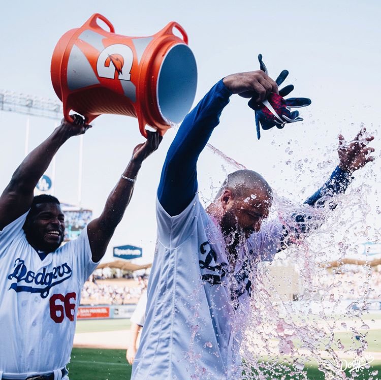 YasielPuig's tweet photo. F*ck yeahhhh, he did it again!!! #dodgers #love #win #blue #la #2018 #mlb #happy https://t.co/bve68c3PyZ