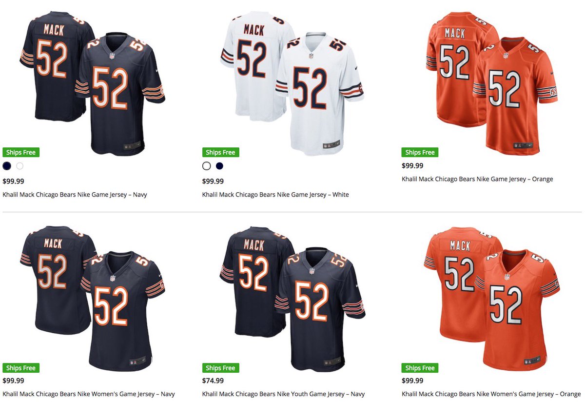 bears jersey schedule 2018