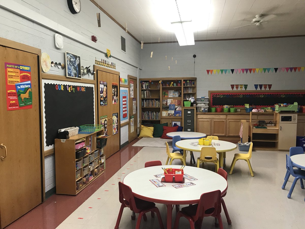 Ms_Hultgren's tweet photo. If anyone wants to know what I did this summer: 

Welcome to Ms. Hultgren’s kindergarten classroom! 😍🖍🌈 https://t.co/1ru95lGWHi