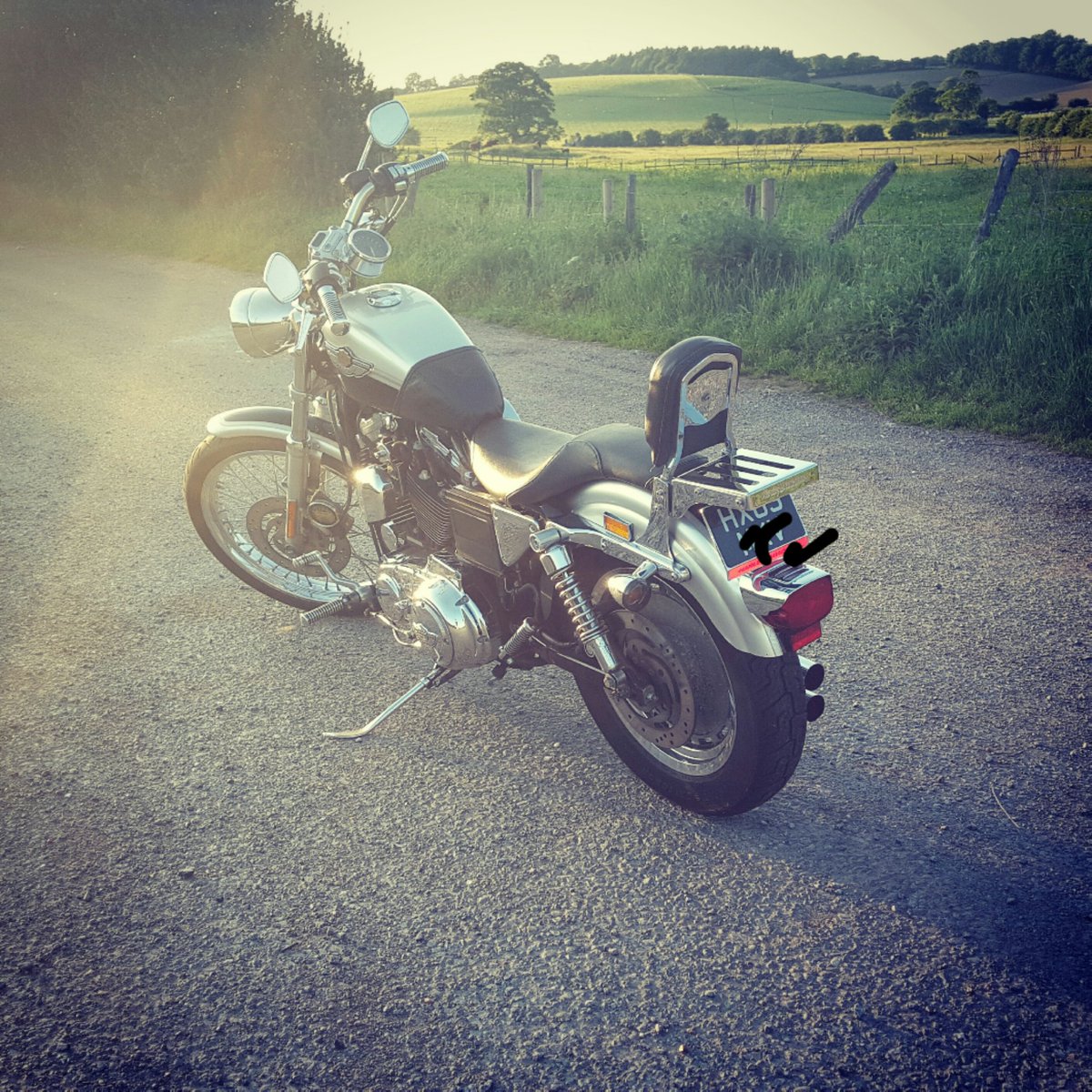 OzzMarshall's tweet photo. Rocking The Harley Davidson today wow was awesome ride https://t.co/6aoOJw3vP9