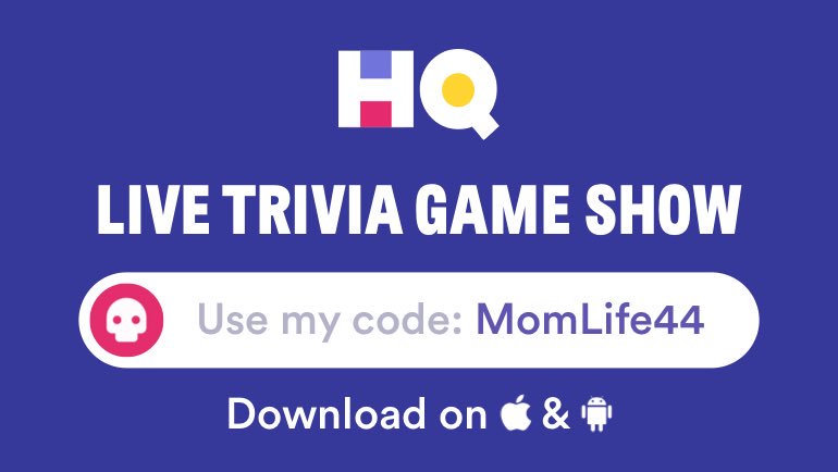 ChelseaPepper44's tweet image. I'm playing a game called @hqtrivia! You should play too. Use my code "MomLife44" to sign up get.hqtrivia.com