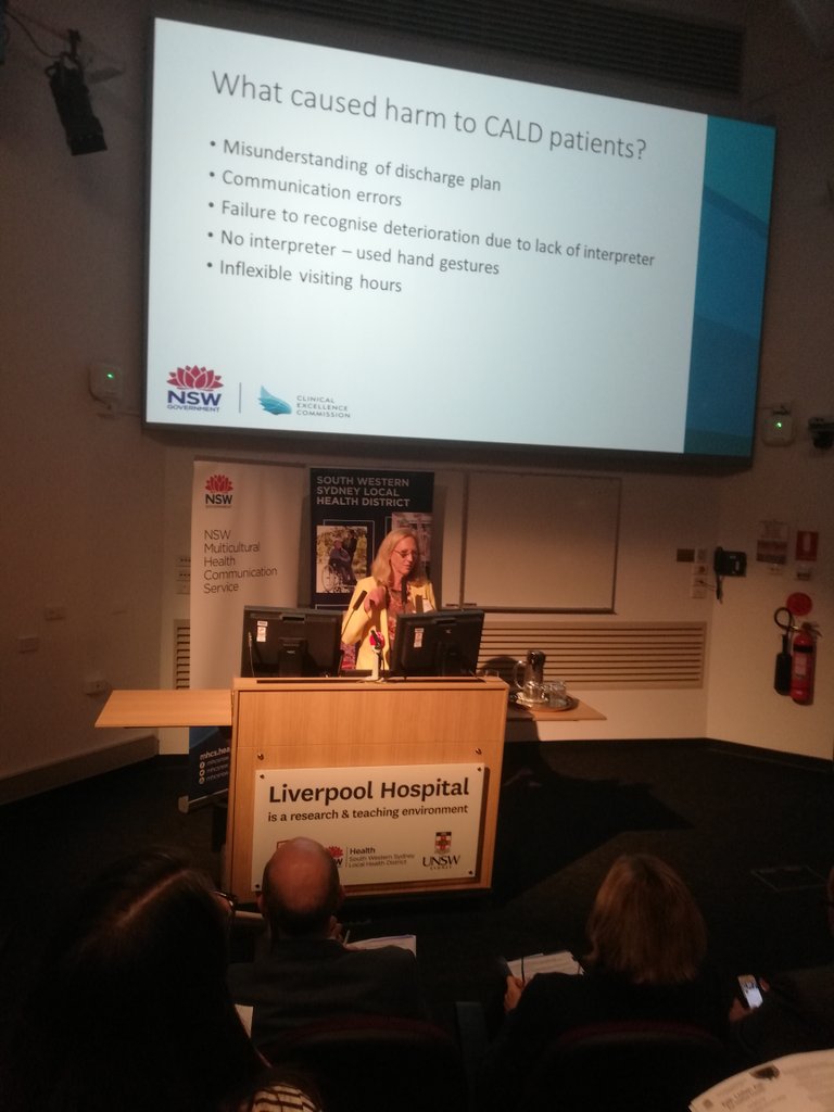 mhcsnsw's tweet photo. For @k_deridder of @NSWCEC:
'#HealthLiteracy is clear factual necessary information given the right way and in the right language.'
She reflects on speaking to the needs of individuals especially in #CALD communities #MulticulturalHealthWeek18 https://t.co/XwxQhvbRPg