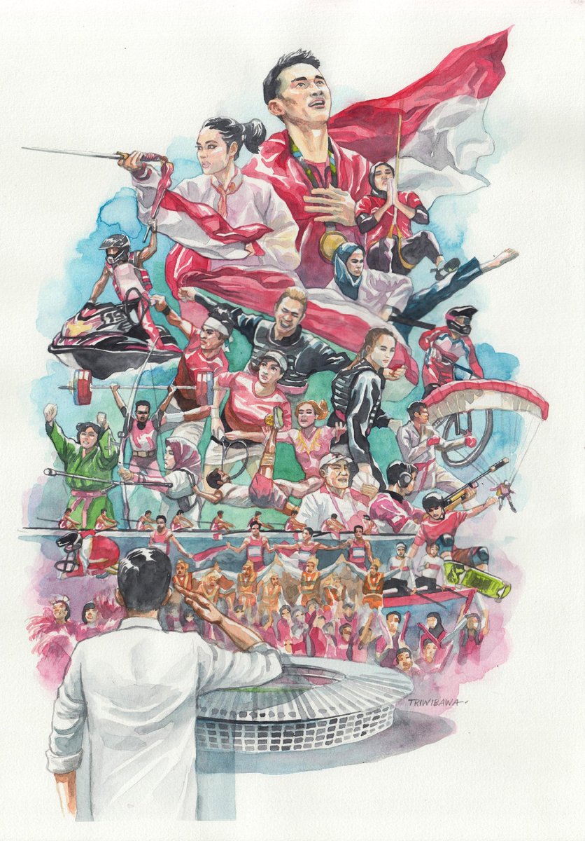 Terima kasih untuk atlet Indonesia dan para pelatih, yang berjuang untuk mengharumkan nama bangsa di lapangan olahraga. Asian Games 2018 ini jadi momentum kebangkitan olahraga Indonesia.

Sejak hari ini, kita satukan langkah untuk bergerak maju dan berprestasi di pentas dunia.