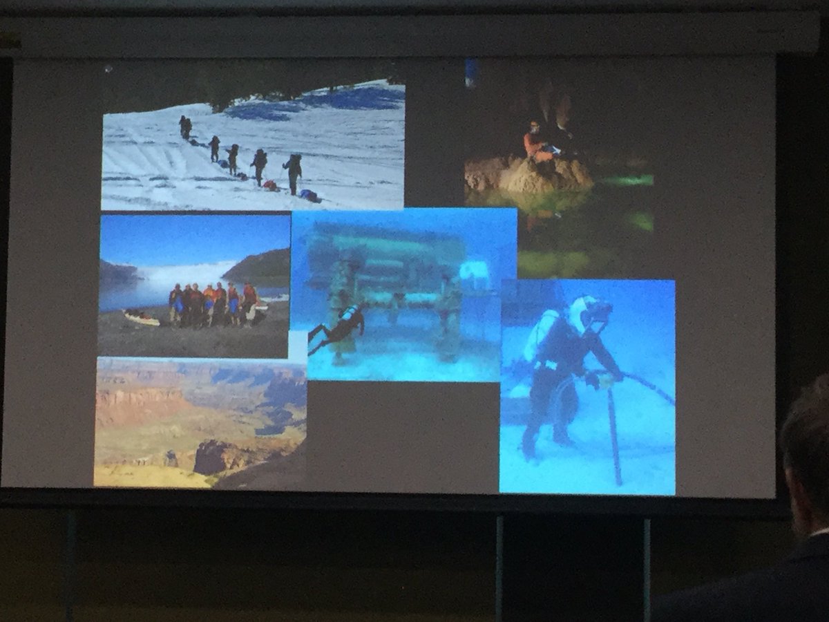 jeffayton's tweet photo. Importance of wilderness extreme environment expedition experiences as part of Astronaut Training  to get to know weakness and strengths @RobertThirsk - #ASAM_HiS @UTAS_MPH 
 check out  @UTAS_MPH expedition medicine courses &amp; healthcare in Remote and extreme environments courses https://t.co/wtyA7vC1WX