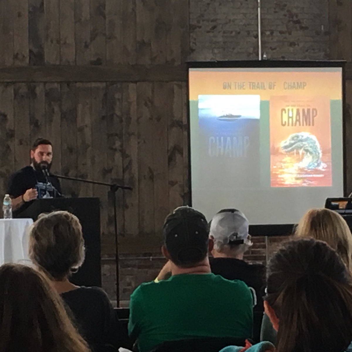 msouliere's tweet photo. Today was Day 2 of the International #Cryptozoology Conference. So many great people to meet, not nearly enough time. Details/photo captions (&amp; more photos) here: https://t.co/AHcyzjXQQh  #czcon2018 https://t.co/VUqpsQHZOU