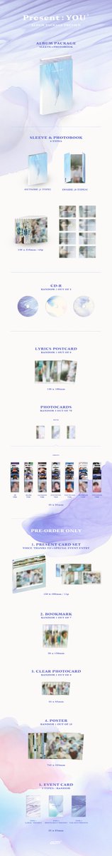 GOT7 3rd Album Present YOU Lullaby Lyrics Post Card SET *8 Pieces K-POP 4 