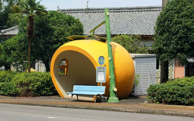 InsideJapan's tweet image. Why have grey and boring bus shelters when you can have brightly-coloured fruit?! #OnlyInJapan: goo.gl/J22ihi

via @TravelLeisure #BusStops #FruitSalad #Japan