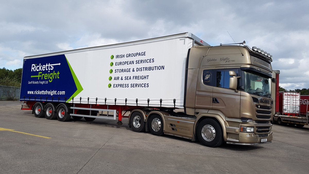 rickettsfreight's tweet photo. New trailer leaving the depot #proudaspunch #recordmonth #irishgroupage https://t.co/AuS73fBdeM