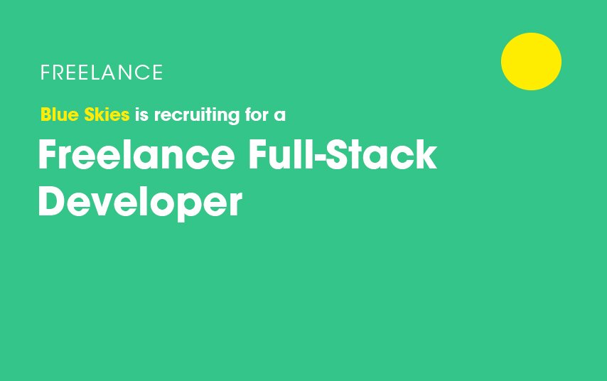Happy #MondayMorning people! I'm on the look out for Full Stack Developers to work remotely for an excellent client of mine, a highly regarded digital agency with a fab team, get in touch to find out more! natasha.price@blueskiescareers.co.uk