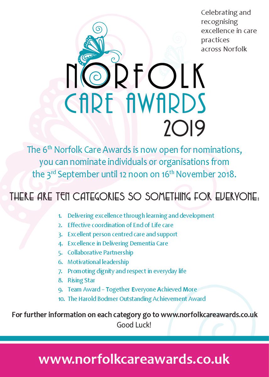 Nominations for the 2019 #NorfolkCareAwards open today! @NFKCareAwards