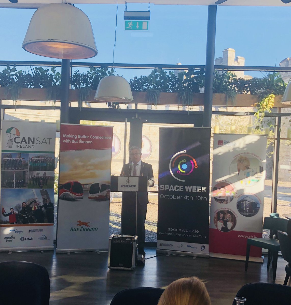 Tech_In_All's tweet photo. Delighted to be at the launch of #spaceweek18 officially opened by @JohnHalligan talking about the importance of #stem education and the role @blackrockcastle has played https://t.co/5rUG2D8obh