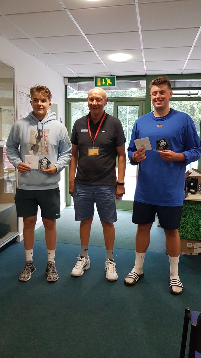 Sam and Joe winners in the 18U boys doubles, runners up Kieran &amp; Alex #devontennis #tennis #winners
